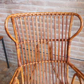 Vintage rotan schommelstoel