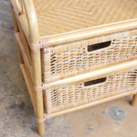 Vintage rotan nachtkastje