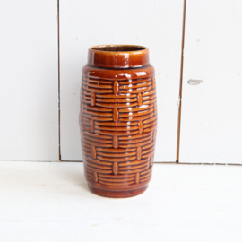 Vintage vaas germany bruin cognac