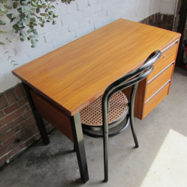 Vintage bureau zwart teak