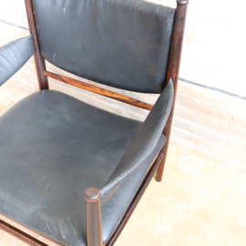 Vintage deens fauteuil palissander