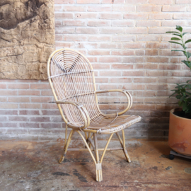 Vintage rotan fauteuil