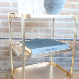 Vintage bar cart trolley goud