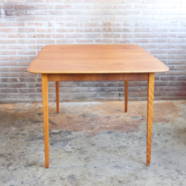 Vintage eettafel vierkant rond uitschuifbaar