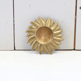 vintage waxinelichthouder messing goud