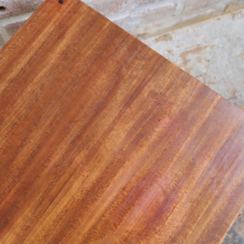 Vintage bijzettafel  metaal hout