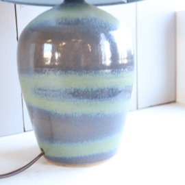 Vintage lamp keramiek blauw groen