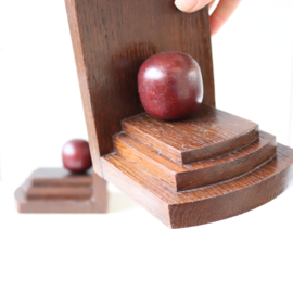Vintage boekensteun hout