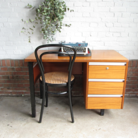 Vintage bureau zwart teak