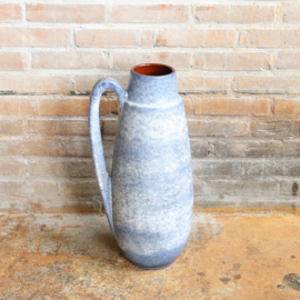 Vintage vloer vaas blauw w-germany