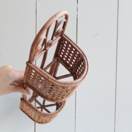 Rotan plantenrekje jaren 60 webbing muur wand