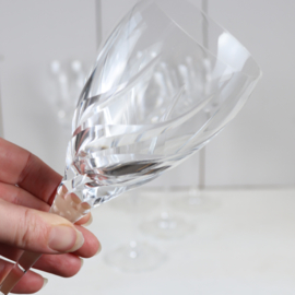 Vintage wijnglazen kristal Toscane