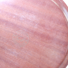 Vintage dienblad rond hout