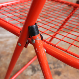 Vintage Niels Gammelgaard draad klapstoel rood