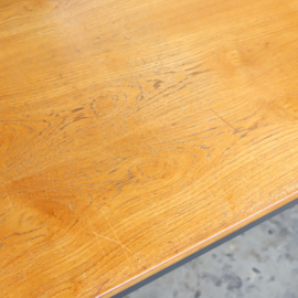 Vintage eettafel metaal hout