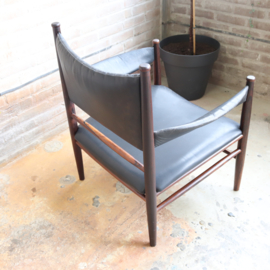 Vintage deens fauteuil palissander