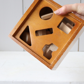 Vintage houten blokkendoos