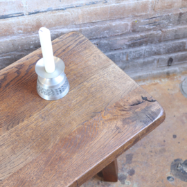 Vintage brutalist bijzettafel  salontafel eiken hout