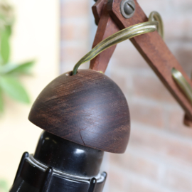 vintage schaarlamp hout