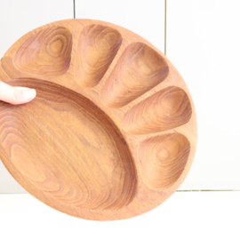 Vintage teak hout monkey platter