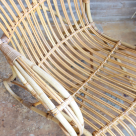 Vintage rotan fauteuil Rohe