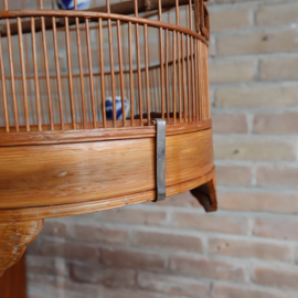 Vintage vogelkooi hout bamboe