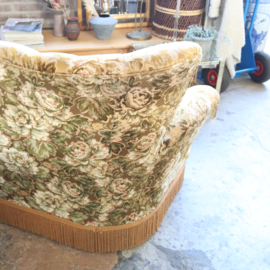 Vintage bank velvet  bloemen