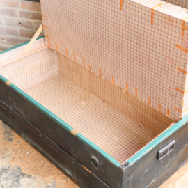 vintage kist zwart salontafel