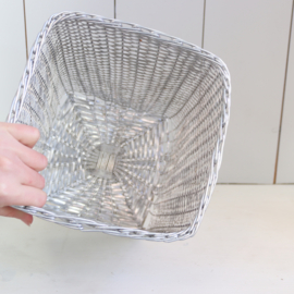 Vintage mand metaal aluminium Mid-century prullenbak