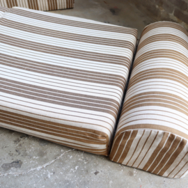 Vintage vouwmatras bank streep beige