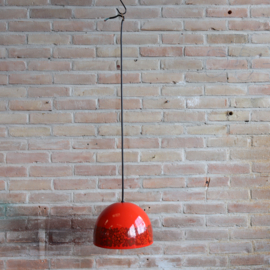 Scandinavische emaille lamp rood bloemen Fog & Morup