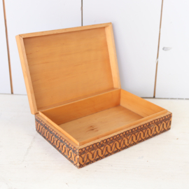 Vintage sieradenkistje hout