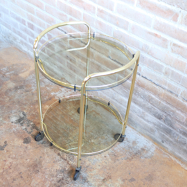 Vintage messing trolley rond