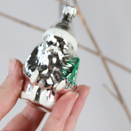 Vintage kerstman kerstbal ornament