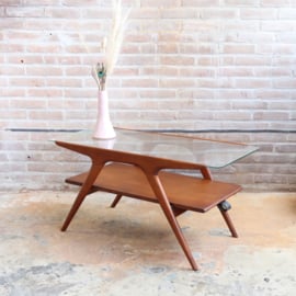 Roman Vervorming verwarring Vintage salontafel hout glas | tafel & bureau | Meutt vintage & interior -  webshop voor vintage interieur producten