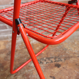 Vintage Niels Gammelgaard draad klapstoel rood