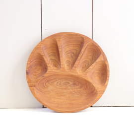 Vintage teak hout monkey platter