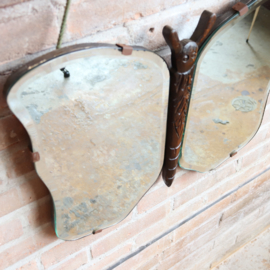 Vintage vlinder spiegel hout