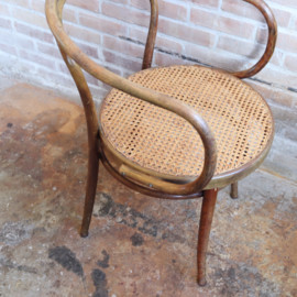 Vintage thonet Ligna stoel donker bruin