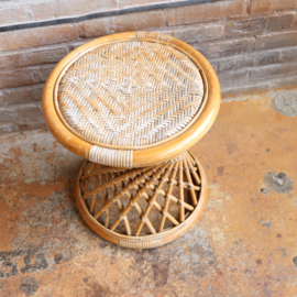 Vintage bohemian rotan kruk