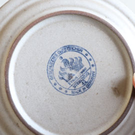 7 vintage gebaksbordjes 70s grijs