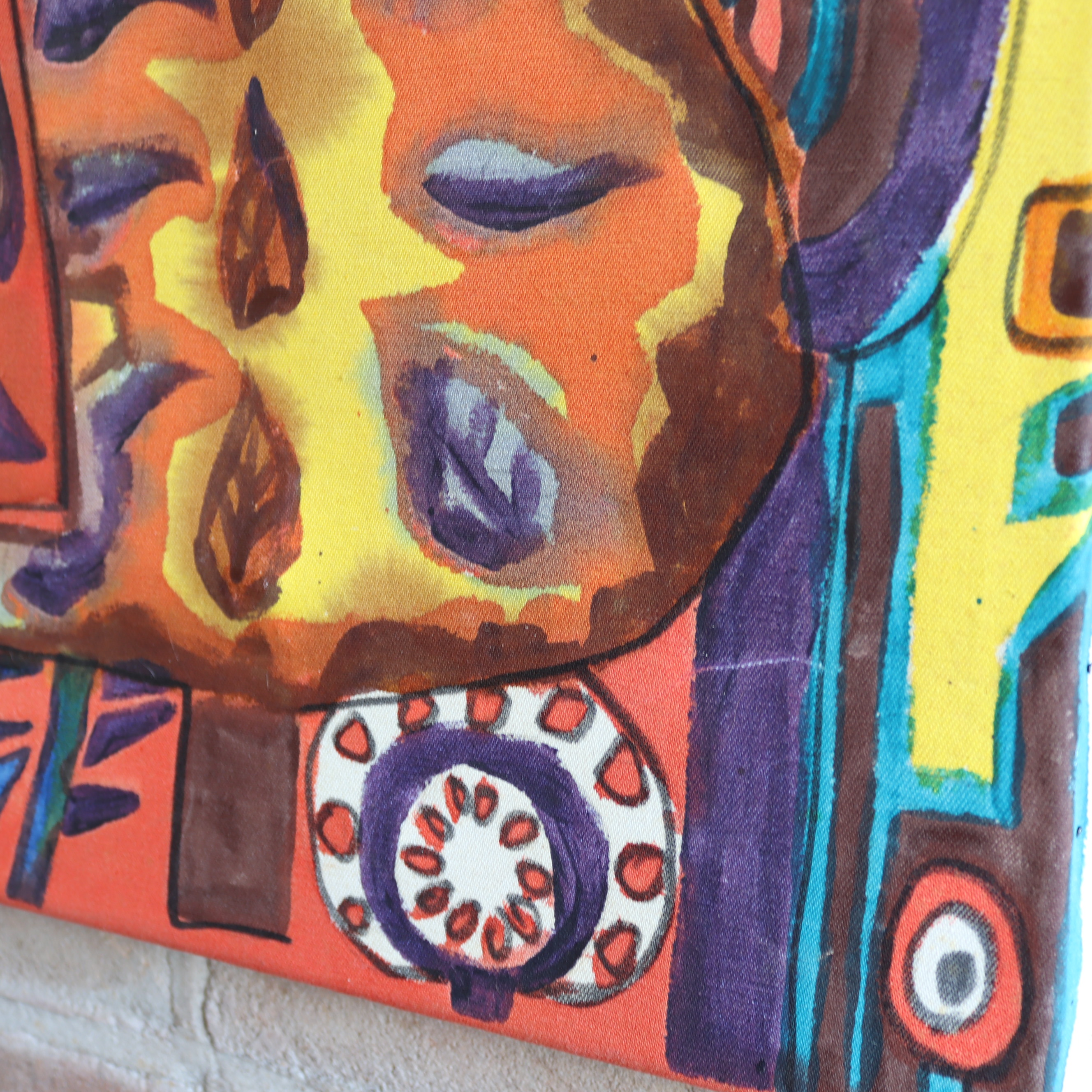 Vintage kunstwerk kleurrijk abstract