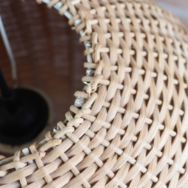 Rotan bol lamp jaren 60