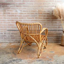 Vintage rotan fauteuil