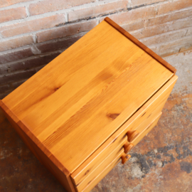 Vintage nachtkastje klein lade blokje jaren 70