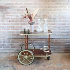 Vintage bar cart trolley goud