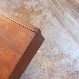 Vintage kaptafel hout jaren 70 muur kast