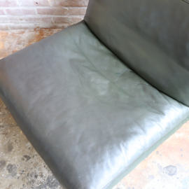 Vintage leolux jaren 70 groen leer