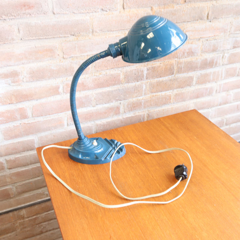 Vintage bureaulamp blauw | lampen | Meutt vintage & - webshop voor vintage interieur producten