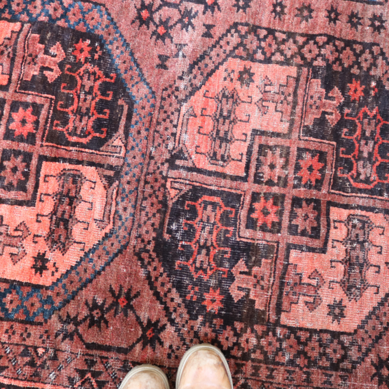Hubert Hudson Blokkeren Wirwar Vintage oud perzisch tapijt rood roze 250x205 | vloerkleden & kussens |  Meutt vintage & interior - webshop voor vintage interieur producten